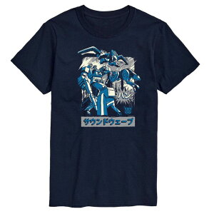 �A�j���L�����N�^�[ �����Y �g�b�v�X T�V���c �O���t�B�b�N Licensed Character Men's Transformersoundwave Graphic Tee Navy �l�C�r�[