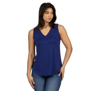 24 �Z�u���R���t�H�[�g ���f�B�[�X �g�b�v�X T�V���c V�l�b�N Women's 24seven Comfort Apparel V Neck Tunic Tank Top Navy �l�C�r�[