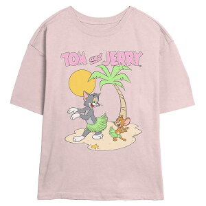 yz CZX LN^[ fB[X TVc gbvX Juniors' Tom & Jerry Hawaiian Dance Skimmer Graphic Tee Blush