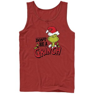 �A�j���L�����N�^�[ �����Y �g�b�v�X T�V���c �g�[�� �O���t�B�b�N Licensed Character Big & Tall Dr. Seuss Don't Be A Grinch Graphic Tank Red ���b�h