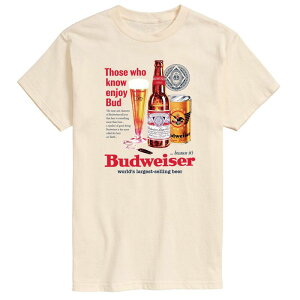 �A�j���L�����N�^�[ �����Y �g�b�v�X T�V���c ���B���e�[�W �O���t�B�b�N Licensed Character Men's Budweiser Enjoy Bud Vintage Graphic Tee Cream �N���[��