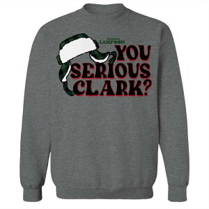 �A�j���L�����N�^�[ �����Y �g�b�v�X T�V���c �X�E�F�b�g �t���[�X �O���t�B�b�N Licensed Character Men's You Serious Clark Black Nationalampoon's Christmas Vacation Graphic Fleece Crew Sweatshirt Graphite Heather �O���t�@