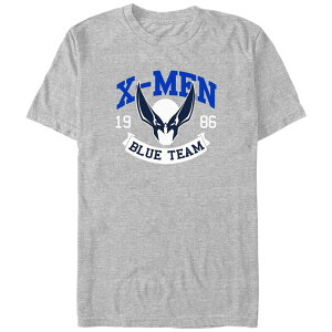 �}�[�x�� �����Y �g�b�v�X T�V���c �g�[�� �O���t�B�b�N Big & Tall Marvel X-Men 1986 Blue Team Graphic Tee Athletic Heather �w�U�[