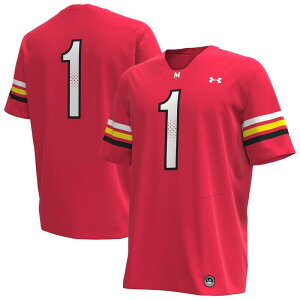 A_[A[}[ Y gbvX TVc W[W[ Men's Under Armour #1 Red Maryland Terrapins Replica Football Jersey Mared bh