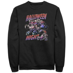 �A�j���L�����N�^�[ �����Y �g�b�v�X T�V���c �t���[�X �O���t�B�b�N Licensed Character Men's Transformers Evergreen Halloweenight Graphic Fleece Black �u���b�N