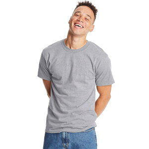 �w�C���Y �����Y �g�b�v�X �V���c Men's HanesR Beefy-T 2-Pack T-Shirt Light Steel