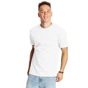 �w�C���Y �����Y �g�b�v�X �V���c Men's HanesR Beefy-T 2-Pack T-Shirt White �z���C�g