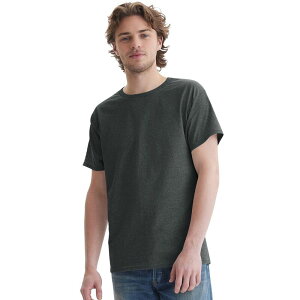 �w�C���Y �����Y �g�b�v�X �V���c �R�b�g�� Men's HanesR Essentials 4-Pack Cotton T-Shirt Charcoal Heather �`���R�[��