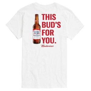 �A�j���L�����N�^�[ �����Y �g�b�v�X T�V���c �g�[�� �O���t�B�b�N Licensed Character Big & Tall Budweiser This Buds For You Graphic Tee White �z���C�g