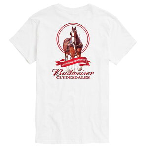 �A�j���L�����N�^�[ �����Y �g�b�v�X T�V���c �g�[�� �O���t�B�b�N Licensed Character Big & Tall Budweiser Clydesdales World Renowned Graphic Tee White �z���C�g