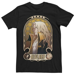 yz CZX LN^[ Y TVc gbvX Men's Netflix Castlevania Alucard Portrait Tee Black