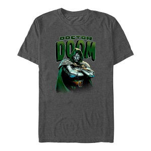 �}�[�x�� �����Y �g�b�v�X T�V���c �g�[�� �O���t�B�b�N Big & Tall Marvel Fantastic Four Doctor Doom Portrait Graphic Tee Charcoal Heather �`���R�[��