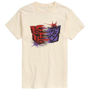 �A�j���L�����N�^�[ �����Y �g�b�v�X T�V���c �O���t�B�b�N Licensed Character Men's Transformers Autobot Vs Decepticon Graphic Tee Cream �N���[��