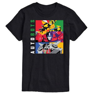 �A�j���L�����N�^�[ �����Y �g�b�v�X T�V���c �O���t�B�b�N Licensed Character Men's Transformers Autobots Graphic Tee Black �u���b�N