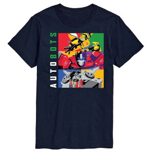 �A�j���L�����N�^�[ �����Y �g�b�v�X T�V���c �O���t�B�b�N Licensed Character Men's Transformers Autobots Graphic Tee Navy �l�C�r�[