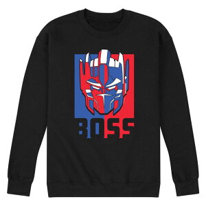 �A�j���L�����N�^�[ �����Y �g�b�v�X T�V���c �X�E�F�b�g �t���[�X Licensed Character Men's Transformers OP Boss Fleece Sweatshirt Black �u���b�N