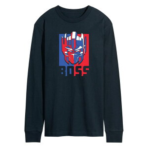 �A�j���L�����N�^�[ �����Y �g�b�v�X T�V���c �O���t�B�b�N Licensed Character Men's Transformers OP Boss Long Sleeve Graphic Tee Navy �l�C�r�[