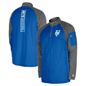 �j���[�G�� �����Y �g�b�v�X T�V���c Men's New Era Royal New York Mets Father's Day Raglan Quarter-Zip Top Met Blue �u���[