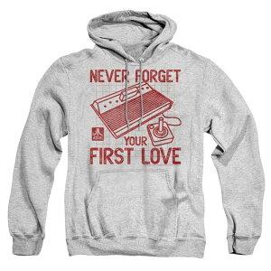 �A�j���L�����N�^�[ �����Y �A�E�^�[ �j�b�g�E�Z�[�^�[ �p�[�J�[ Licensed Character Atari First Love Adult Pull Over Hoodie Athletic Heather �w�U�[