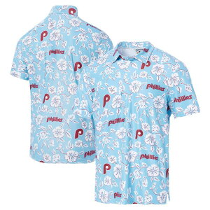 ���C���X�v�[�i�[ �����Y �g�b�v�X T�V���c �|���V���c Men's Reyn Spooner Light Blue Philadelphia Phillies Cooperstown Collection Performance Polo Phlight �u���[
