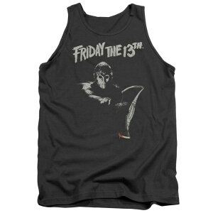 �A�j���L�����N�^�[ �����Y �g�b�v�X T�V���c Licensed Character Friday The 13th Ax Adultank Top Charcoal �`���R�[��