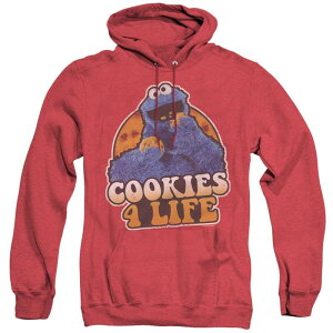 yz CZX LN^[ Y jbgEZ[^[ AE^[ Sesame Street Cookies 4 Life Adult Heather Hoodie Red