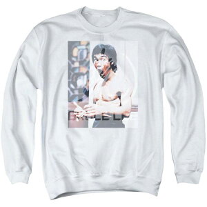 yz CZX LN^[ Y jbgEZ[^[ AE^[ Bruce Lee Revving Up Adult Crewneck Sweatshirt White