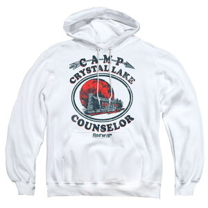 yz CZX LN^[ Y jbgEZ[^[ AE^[ Friday The 13th Camp Counselor Adult Pull Over Hoodie White