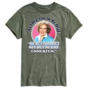 �A�j���L�����N�^�[ �����Y �g�b�v�X T�V���c Licensed Character Men's Golden Girls As We Say In St Olaf Tee Green �O���[��