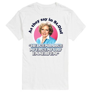�A�j���L�����N�^�[ �����Y �g�b�v�X T�V���c Licensed Character Men's Golden Girls As We Say In St Olaf Tee White �z���C�g