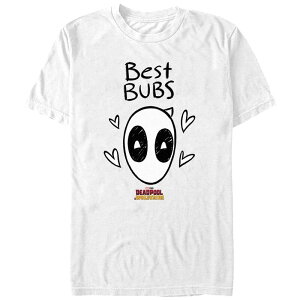 �}�[�x�� �����Y �g�b�v�X T�V���c �O���t�B�b�N Marvel Men's Deadpool And Wolverine Best Bubs Doodle Graphic Tee White �z���C�g