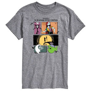 �f�B�Y�j�[ �����Y �g�b�v�X T�V���c �O���t�B�b�N Disney's The Nightmare Before Christmas Men's Creepy Comic Graphic Tee Athletic Heather �w�U�[