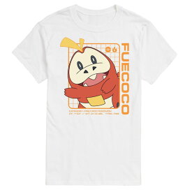 【送料無料】 ライセンス キャラクター メンズ Tシャツ トップス Men's Pokemon Fuecoco Stats Graphic Tee White