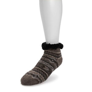 ���N���N�X �����Y �V���[�Y �T���_�� Men's MUK LUKS Refined Cozy Shortie Cabin Socks Battleship