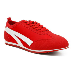�����h�����O ���f�B�[�X �V���[�Y �X�j�[�J�[ �g�[�� ���[�X London Rag Montek Women's Metallic Lace-Up Sneakers Red ���b�h