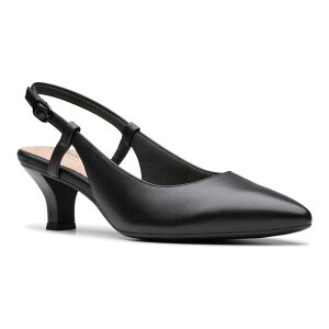 N[NX fB[X V[Y pvX U[ ClarksR Kepley Lane Women's Leather Slingback Pumps Black ubN