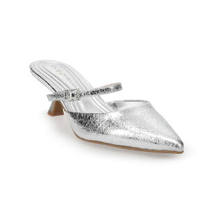 yz BCBWFl[V fB[X pvX V[Y BCBGeneration Kalista Women's Kitten Heel Slide On Pumps Silver