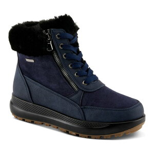 tNTX fB[X V[Y u[cECu[c AN Flexus By Spring Step Burrell Women's Waterproof Ankle Boots Navy lCr[