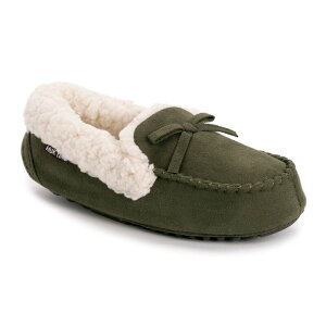 ���N���N�X ���f�B�[�X �V���[�Y �T���_�� MUK LUKS Jaylah Women's Moccasin Slippers Olive �I���[�u