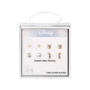 fBYj[ fB[X ANZT[ sAXECO Disney's Winnie the Pooh Tri-Tone Cubic Zirconia Stud Earring Set Silver Vo[