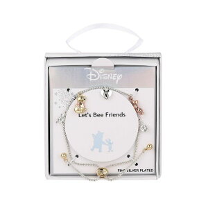 fBYj[ fB[X ANZT[ uXbgEoOEANbg Disney's Winnie the Pooh Fine Silver Plated Cubic Zirconia Charm Bolo Bracelet Silver Vo[