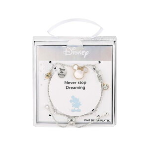 fBYj[ fB[X ANZT[ uXbgEoOEANbg Disney's Mickey Mouse Fine Silver Plated Crystal Never Stop Dreaming Charm Bolo Bracelet Gold Tone S[h
