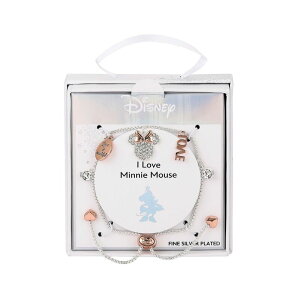 fBYj[ fB[X ANZT[ uXbgEoOEANbg Disney's Minnie Mouse Fine Silver Plated Crystalove is Bowtiful Charm Bolo Bracelet Silver Vo[