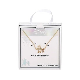 ディズニー レディース アクセサリー ネックレス・チョーカー・ペンダントトップ レース Disney's Winnie the Pooh 14k Gold Flash Plated Cubic Zirconia Necklace Silver シルバー