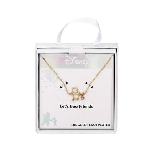 yz fBYj[ fB[X lbNXE`[J[Ey_ggbv ANZT[ Disney's Winnie the Pooh 14k Gold Flash Plated Cubic Zirconia Necklace Silver