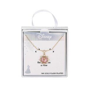 fBYj[ fB[X ANZT[ lbNXE`[J[Ey_ggbv [X Disney's Beauty and the Beast 14K Gold Flash Plated Mother of Pearl Rose Pendant Necklace Gold Tone S[h