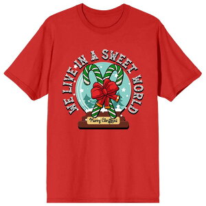 Aufbh fB[X gbvX TVc OtBbN Unbranded Juniors' We Live In A Sweet World Graphic Tee Red bh