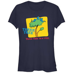 �A�j���L�����N�^�[ ���f�B�[�X �g�b�v�X T�V���c �O���t�B�b�N Licensed Character Juniors' Dr. Seuss Three Tree Three Fish In A Tree Fitted Graphic Tee Navy �l�C�r�[
