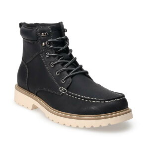 \m} Y V[Y u[cECu[c Sonoma Goods For Life Harlann Men's Moc Toe Lug Sole Hiker Boots Black ubN