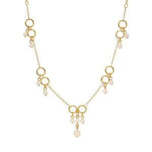 1928 ���f�B�[�X �A�N�Z�T���[ �l�b�N���X�E�`���[�J�[�E�y���_���g�g�b�v ���[�X 1928 Gold Tone Simulated Pearl Shaky Stationecklace White �z���C�g